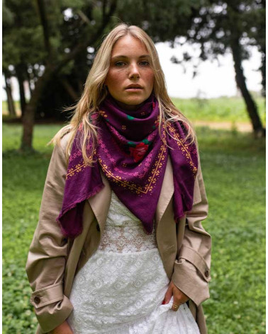 Foulard Kamila couleur prune