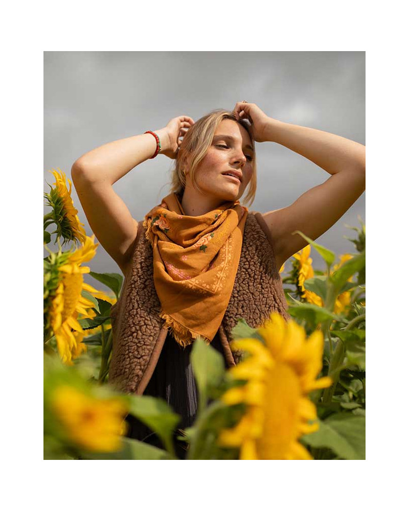 Foulard Kamila couleur ocre