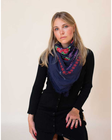 Foulard Kamila couleur bleu