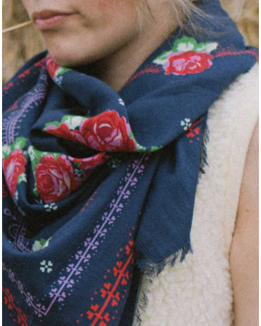 Foulard Kamila couleur bleu