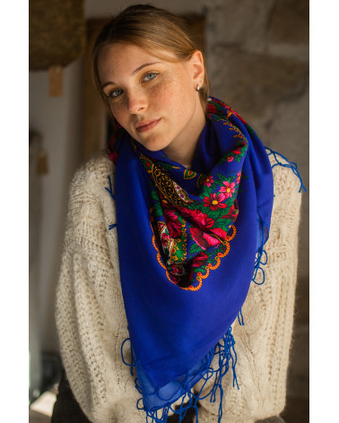 Grand Foulard Slave Bleu - Marushka